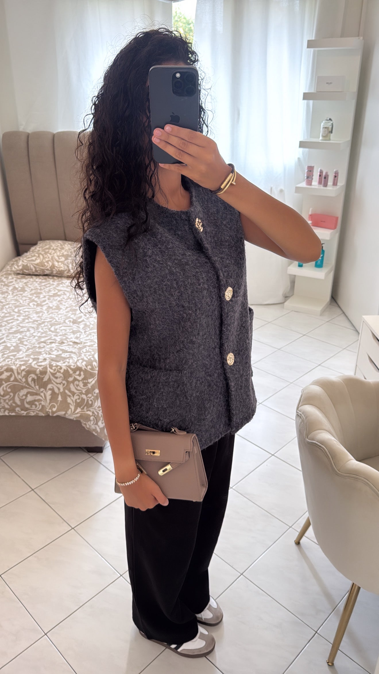 Veste sans manche grise