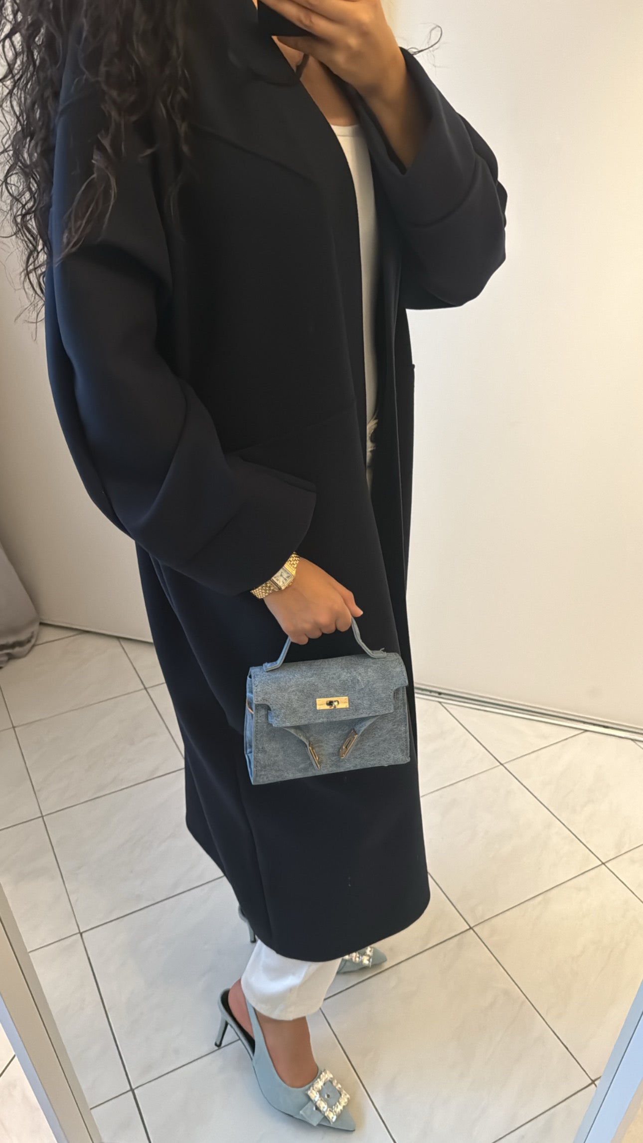 Sac FHK bleu jean avec bandoulière