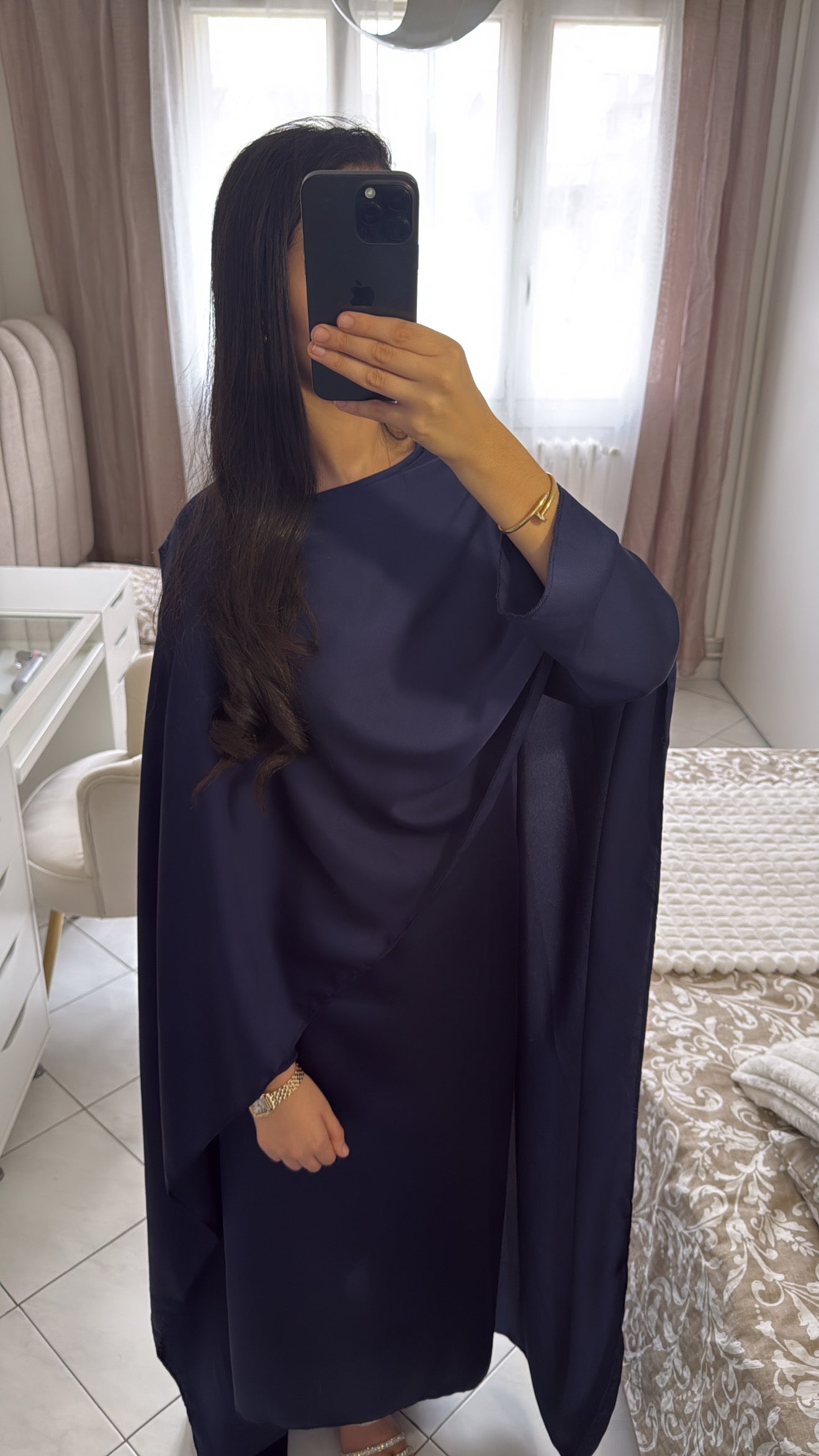Abaya Jasmine bleu marine