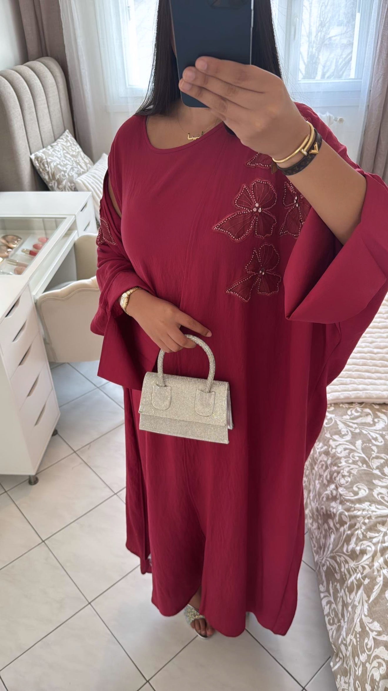 Ensemble kimono alya rouge