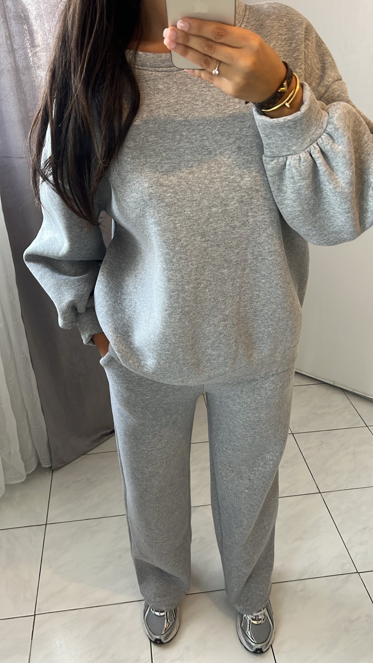 Ensemble jogging gris