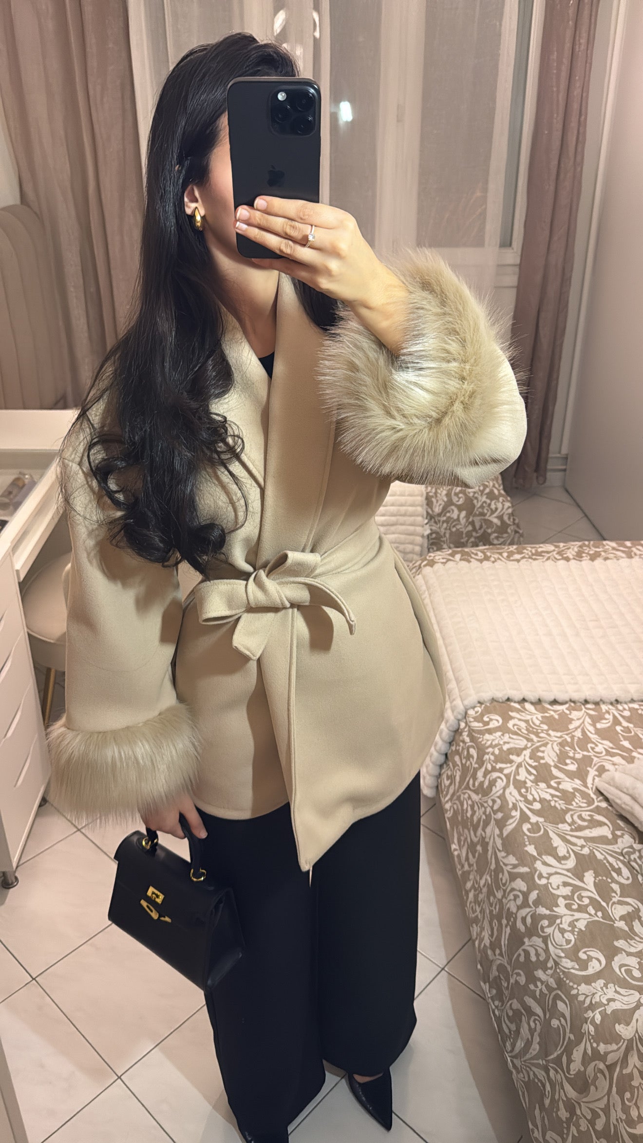 Manteau sophia camel clair