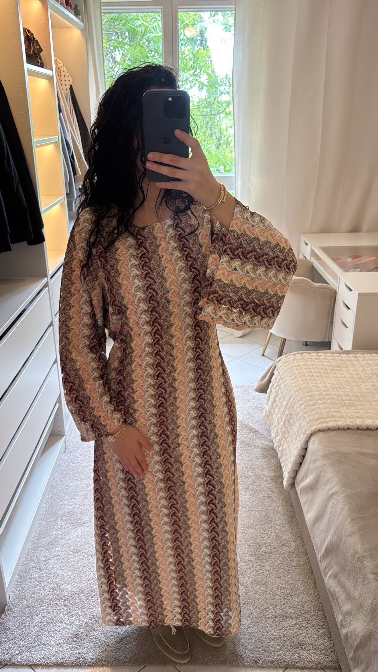 Robe Janna kaki-beige