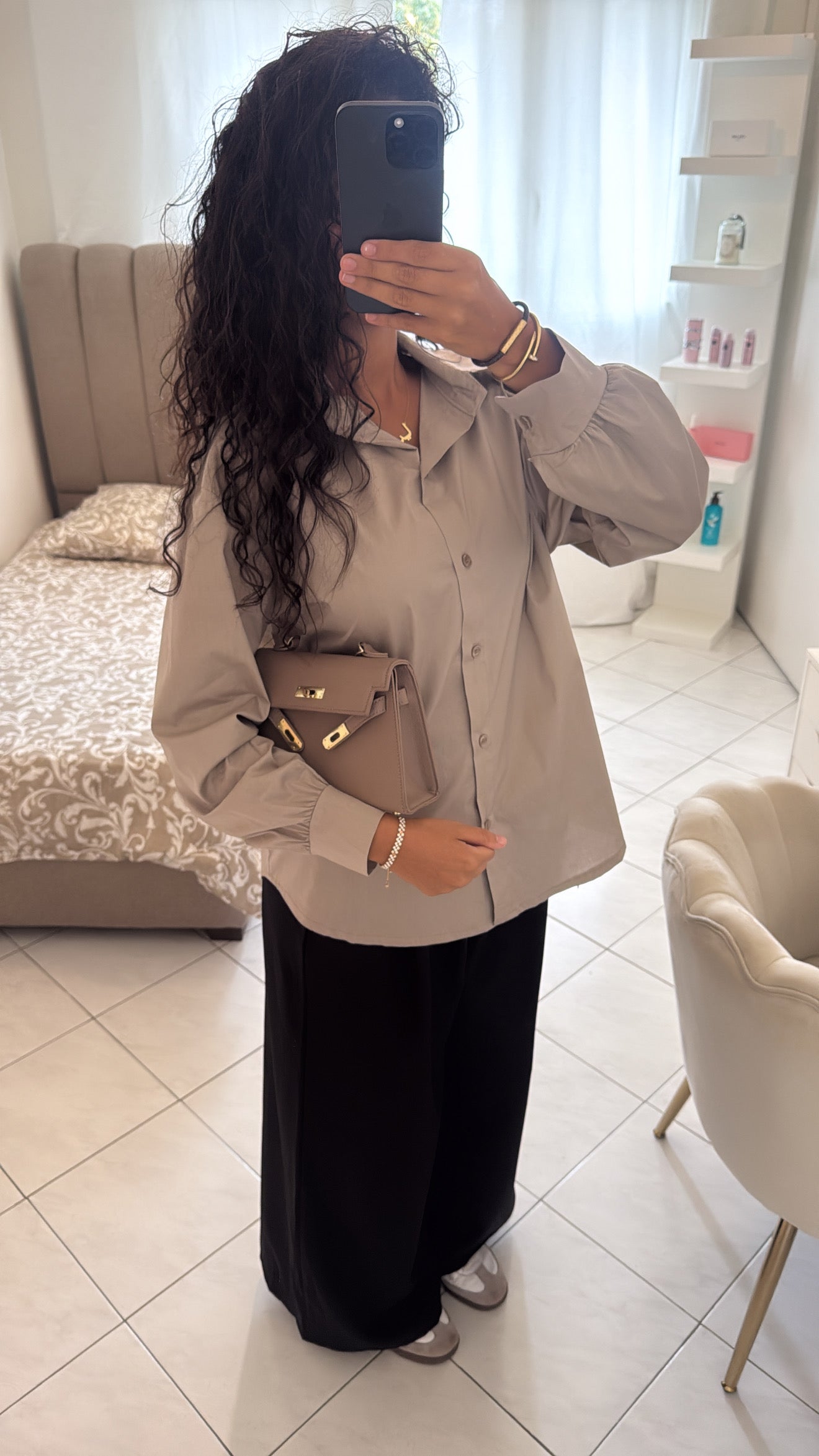 Chemise taupe
