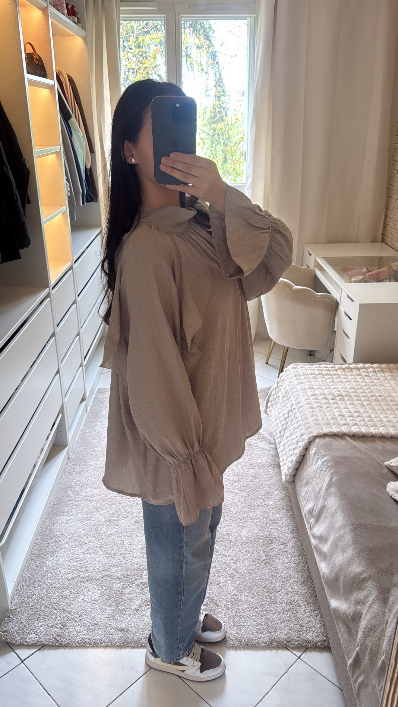 Haut fluide taupe