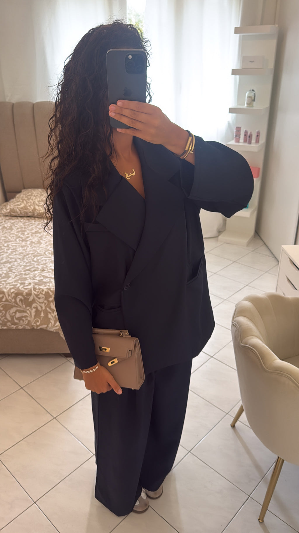 Ensemble blazer bleu marine