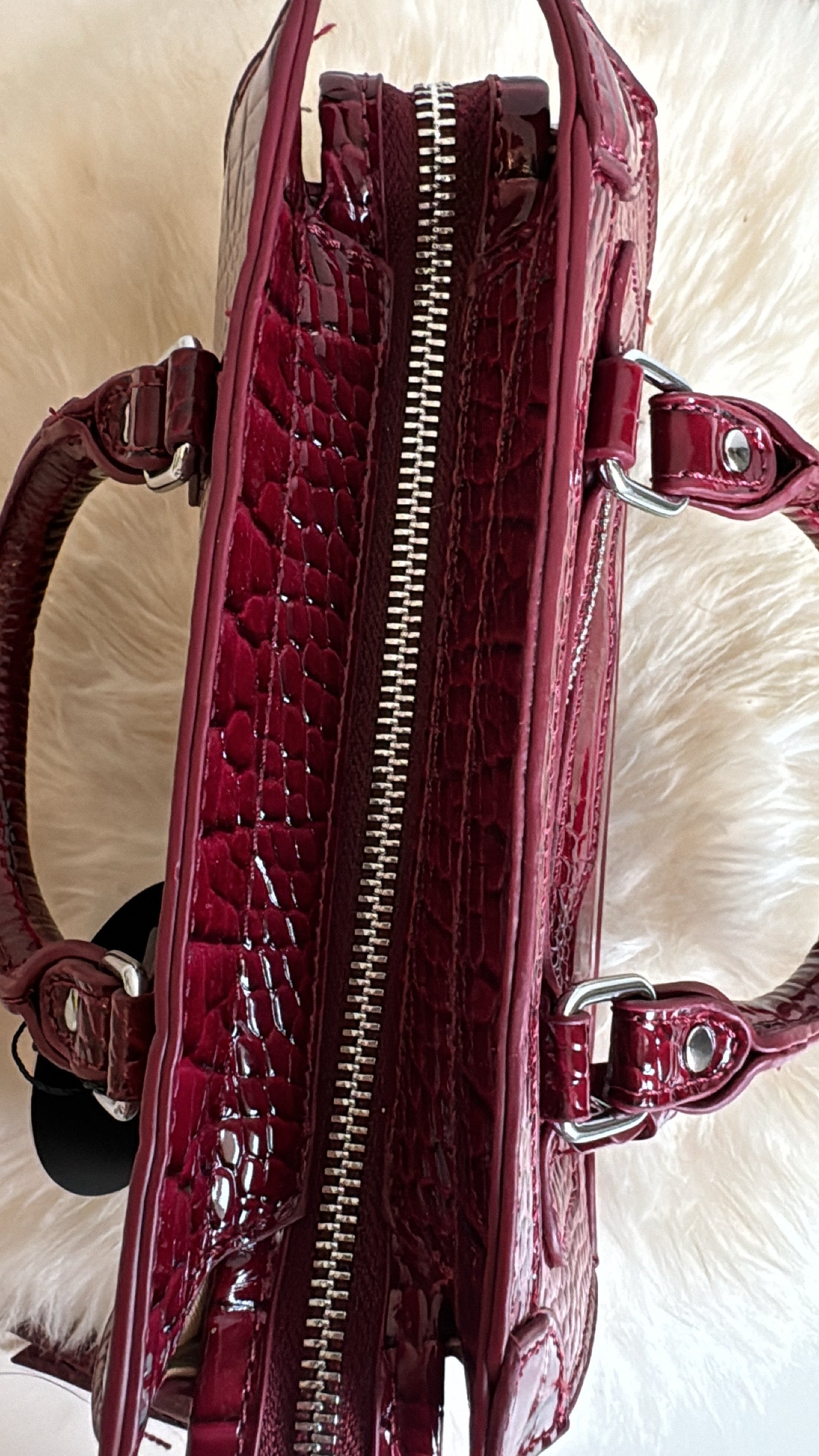 Sac croco bordeaux