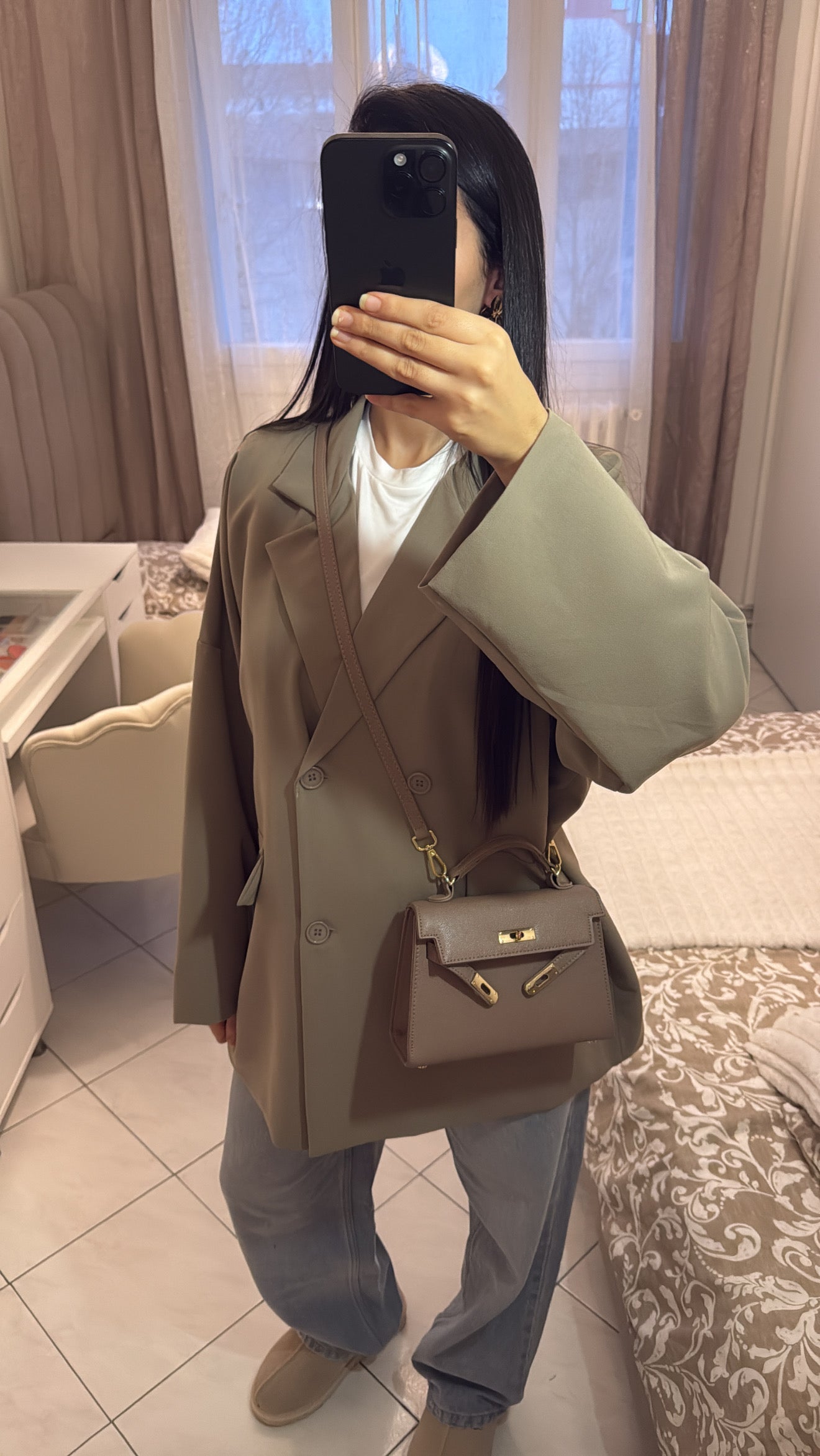 Blazer oversize taupe