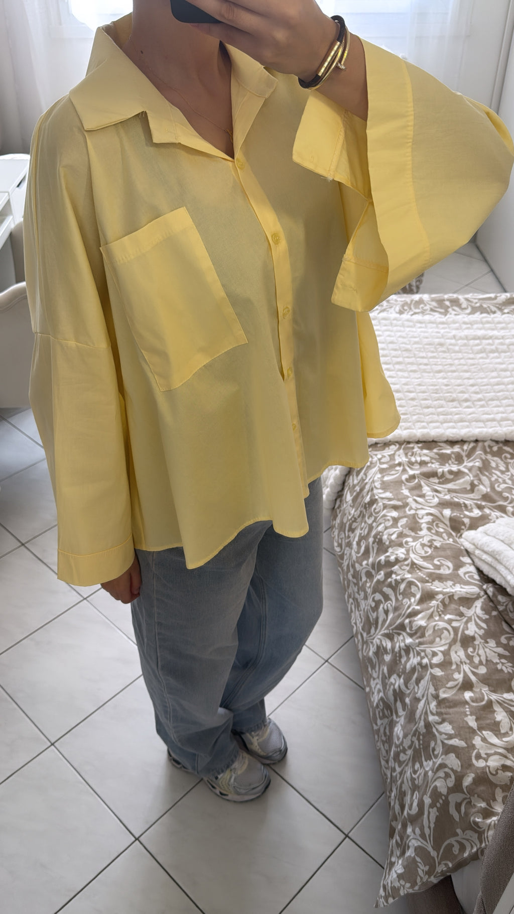 Chemise large jaune