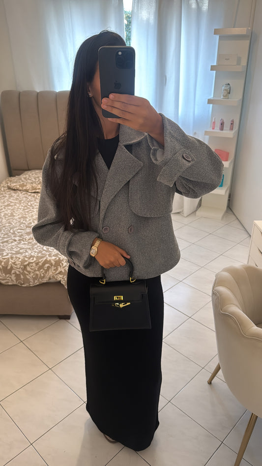 Manteau trench gris