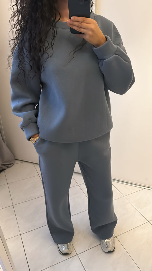 Ensemble jogging bleu