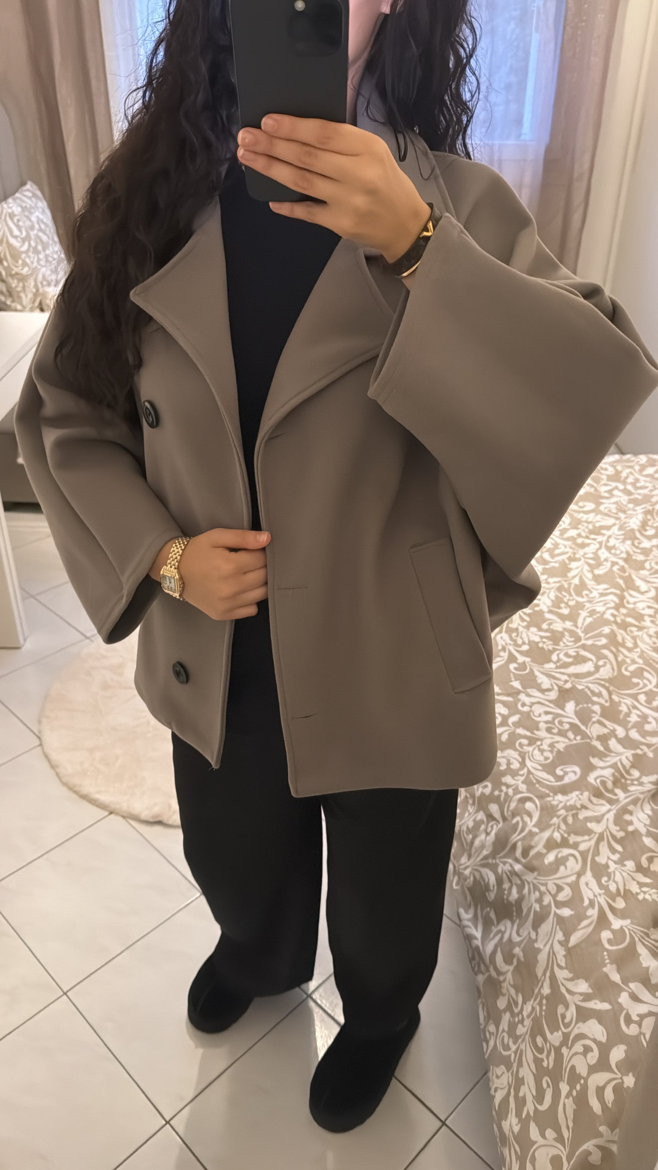 Manteau nora taupe