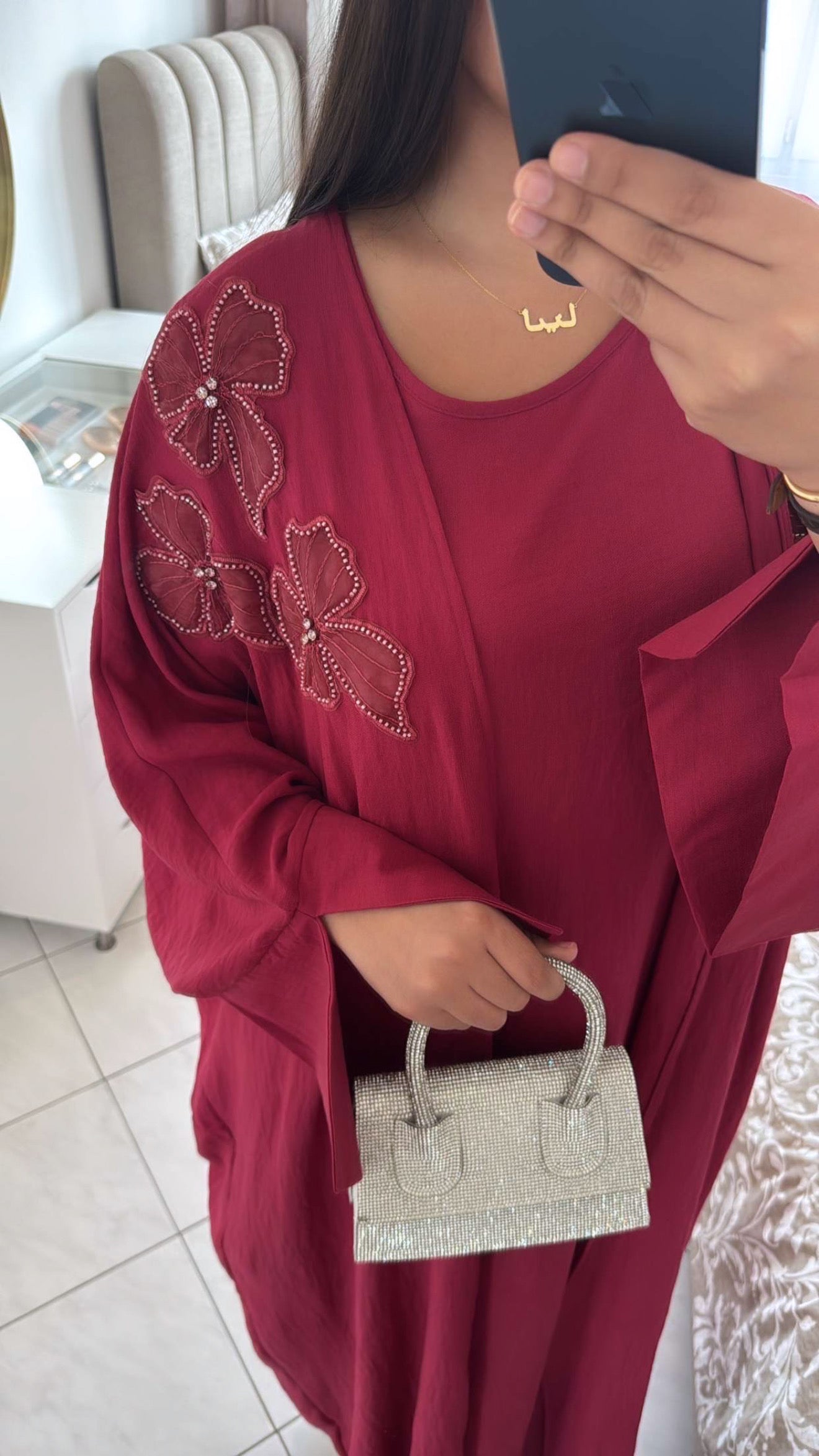 Ensemble kimono alya rouge