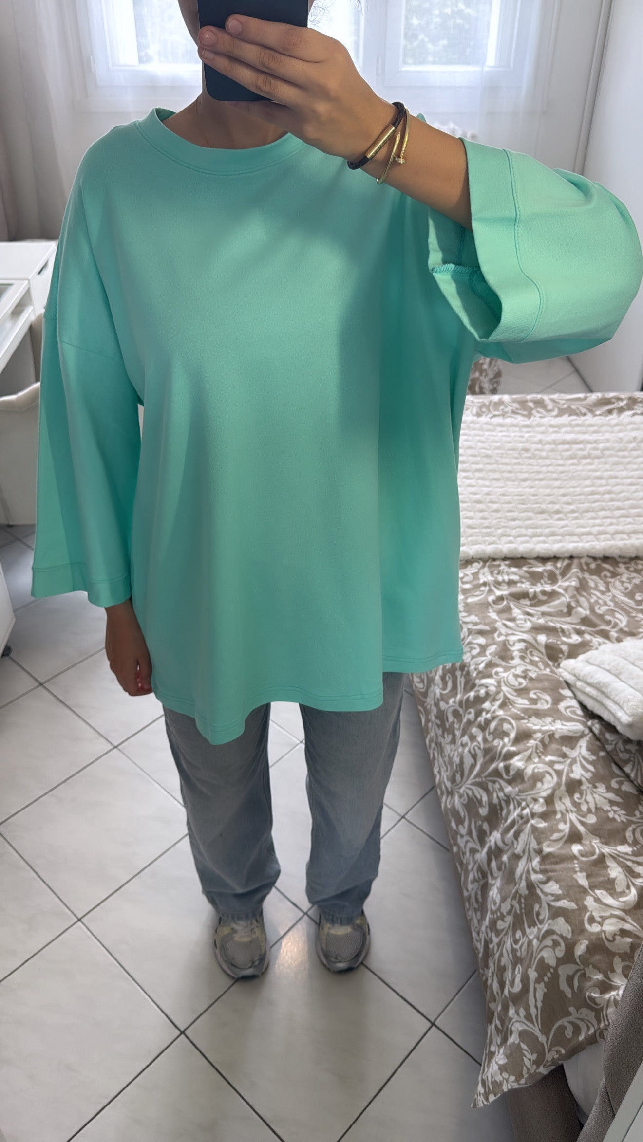 T-shirt bleu turquoise