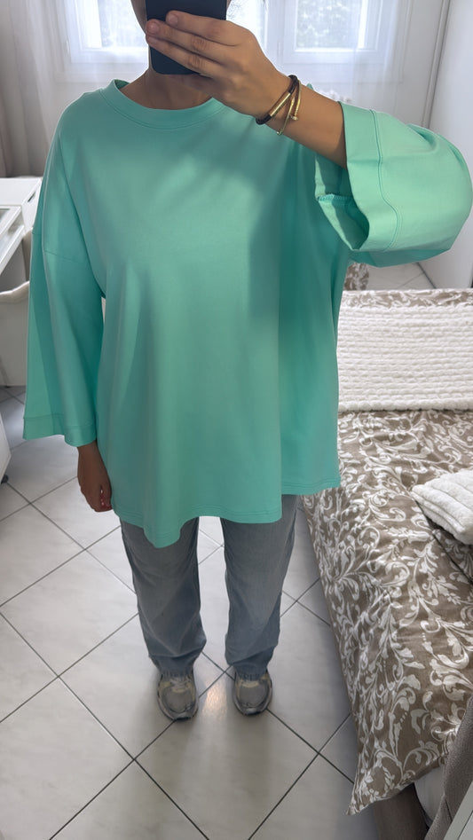 T-shirt bleu turquoise