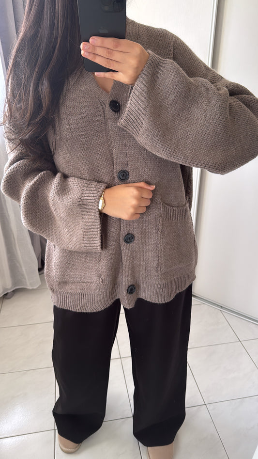 Cardigan taupe