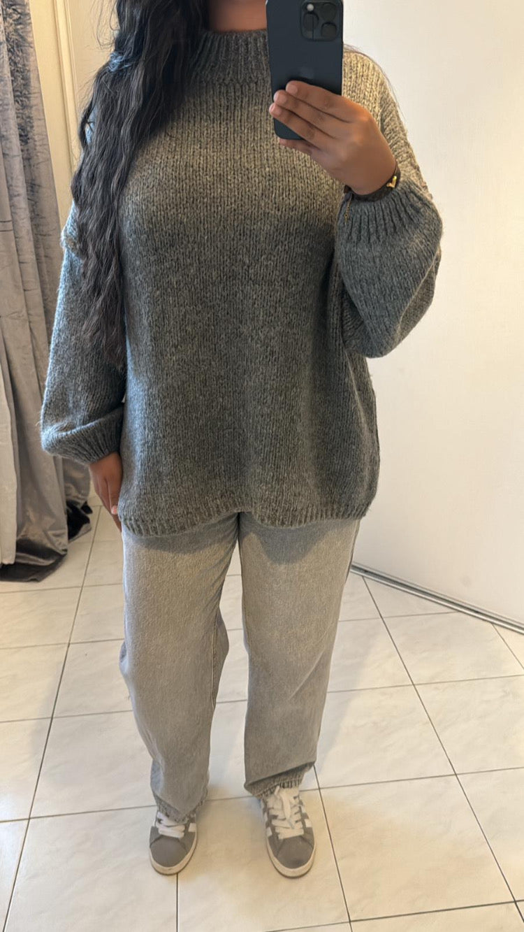 Pull gris foncé