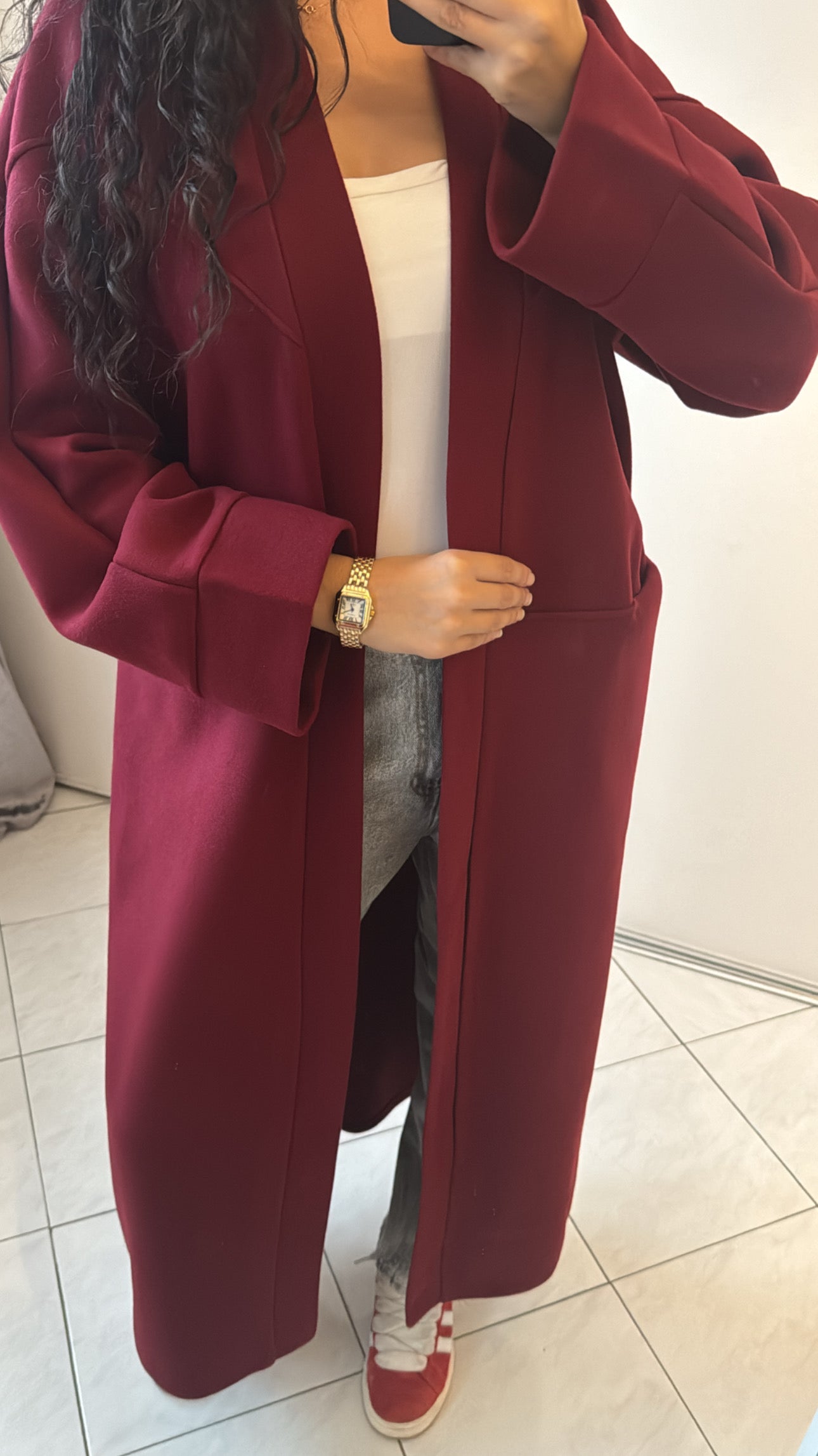 Manteau bordeaux