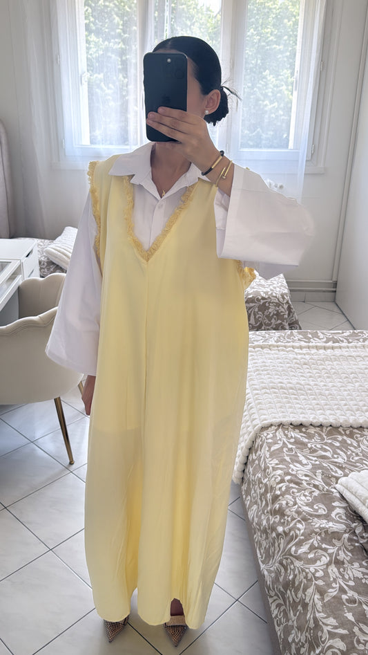 Robe chemise jaune