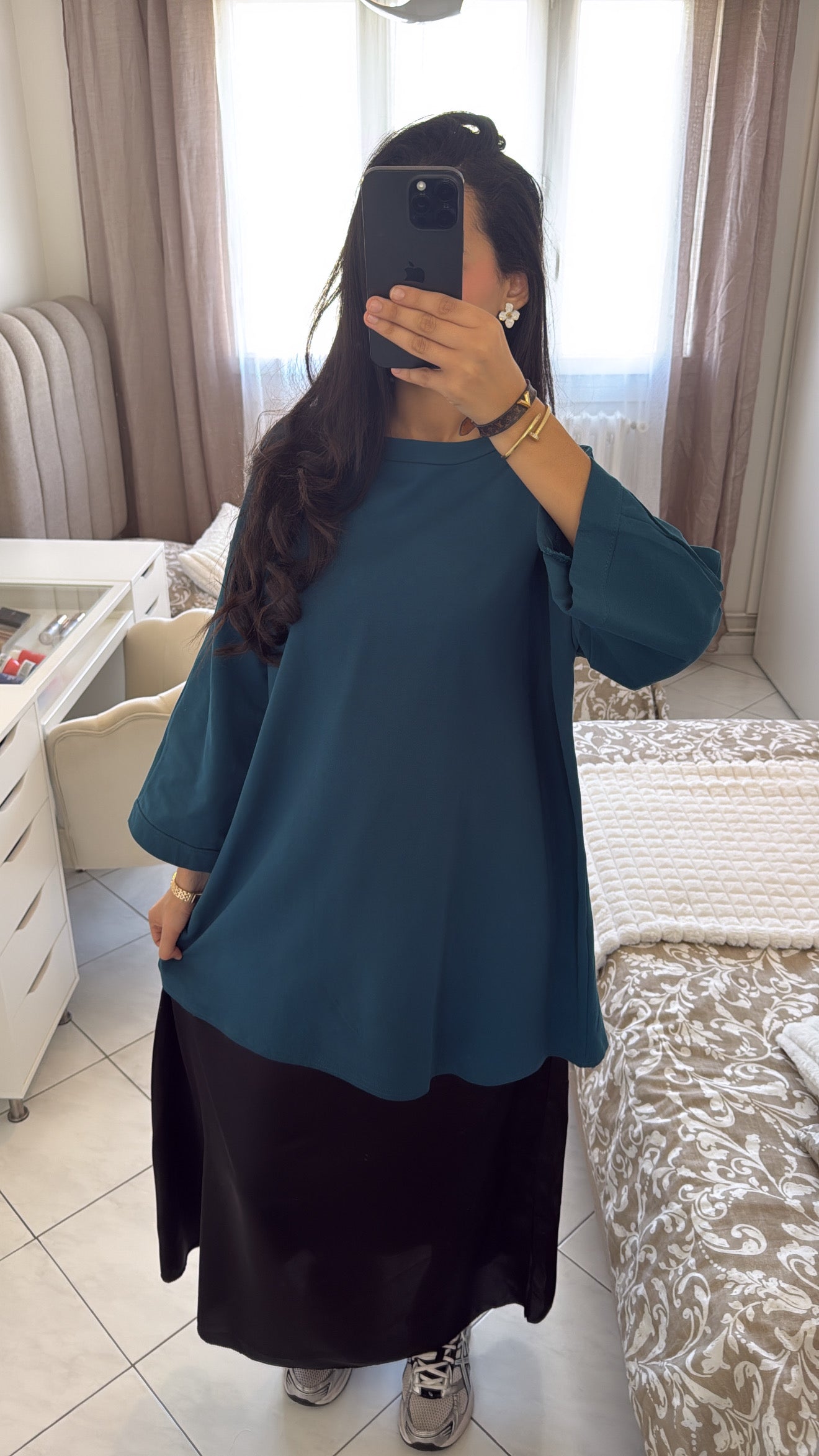 T-shirt bleu émeraude