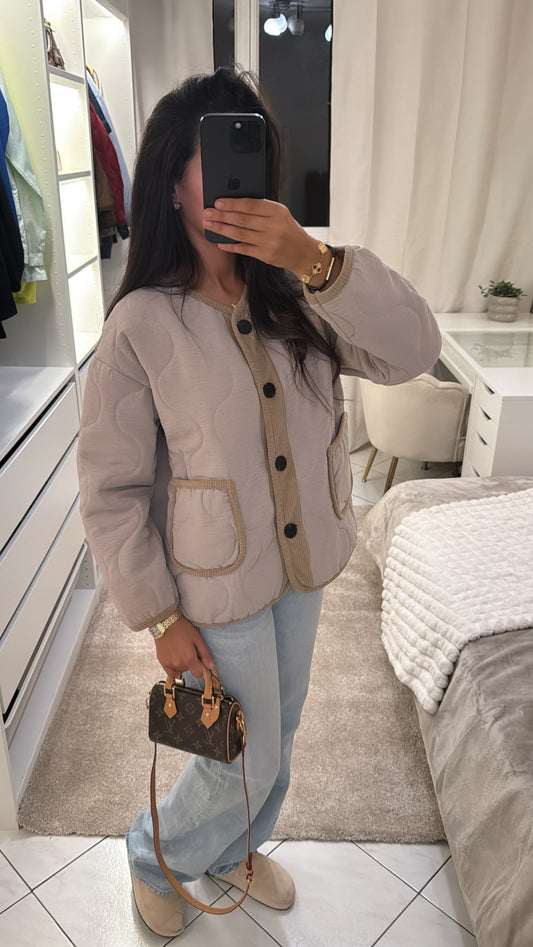 Veste matelassé beige