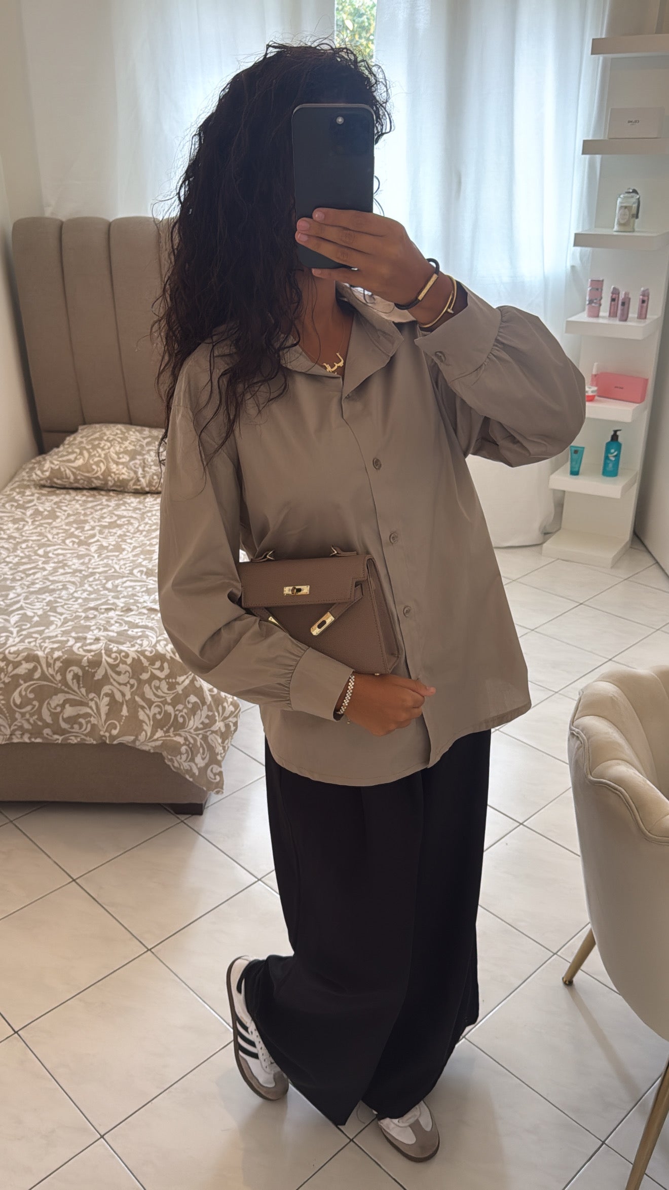 Chemise taupe