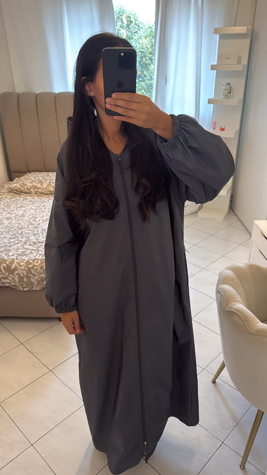 Parka longue grise