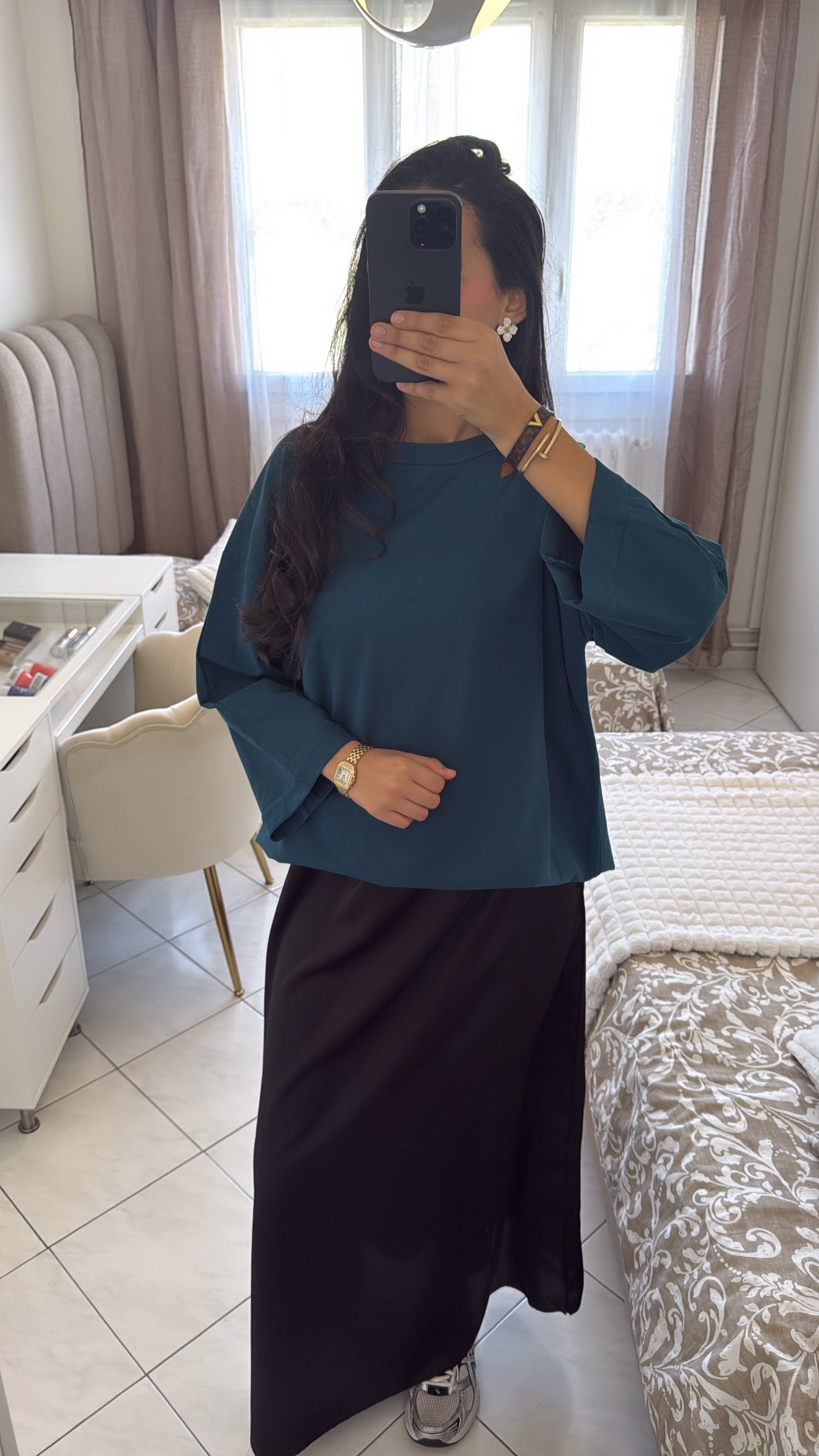 T-shirt bleu émeraude