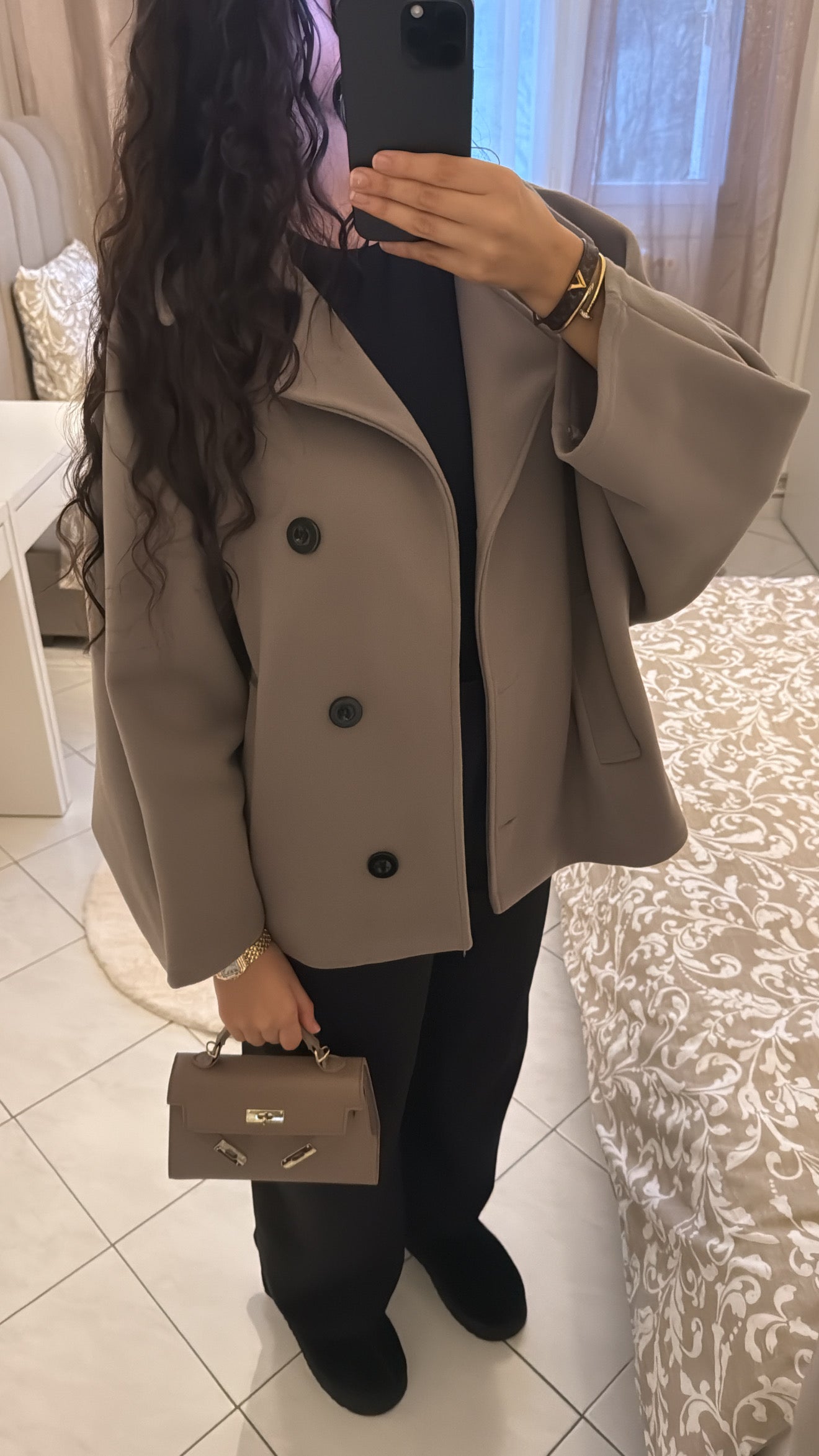 Manteau nora taupe