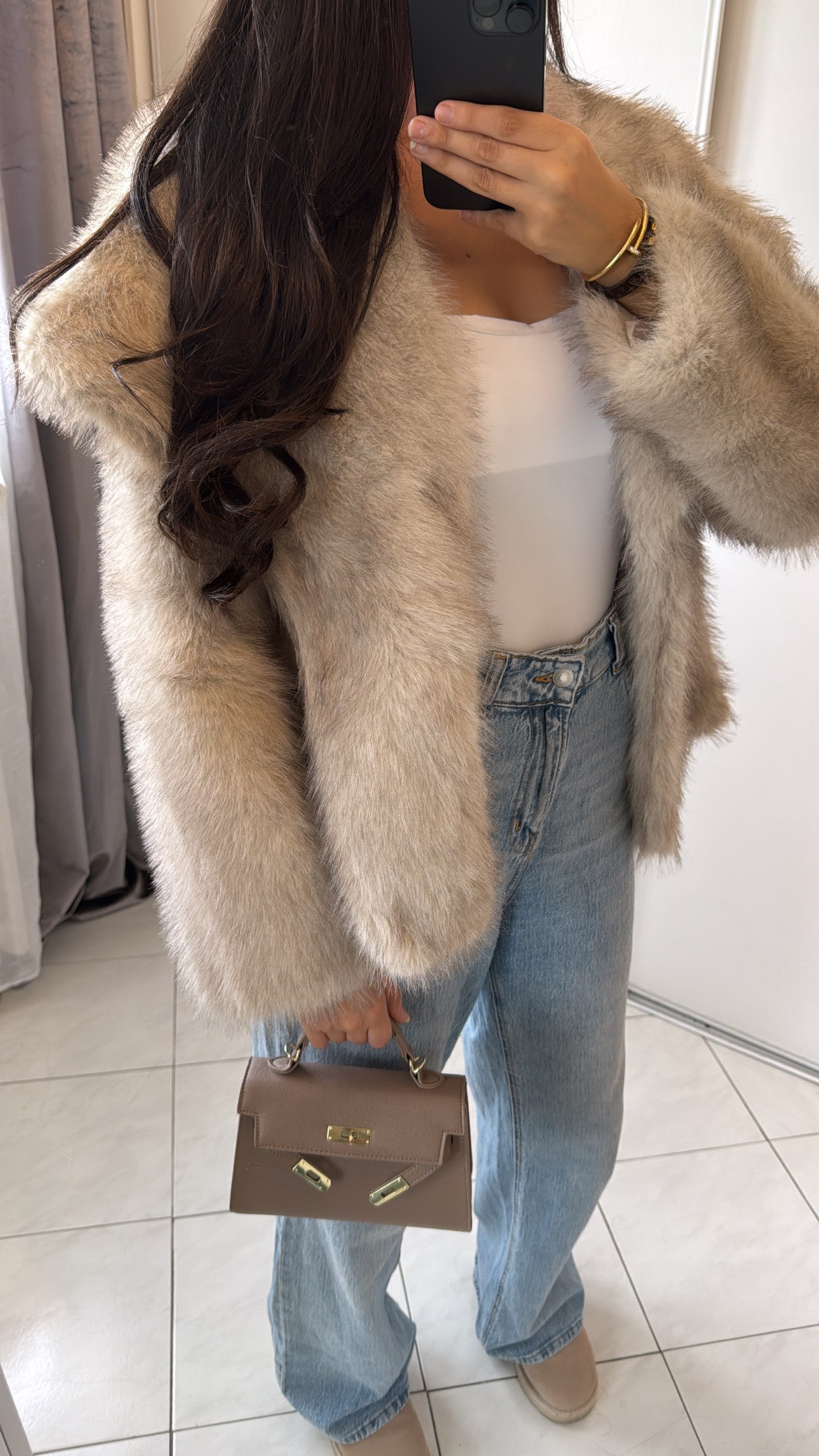 Fourrure beige