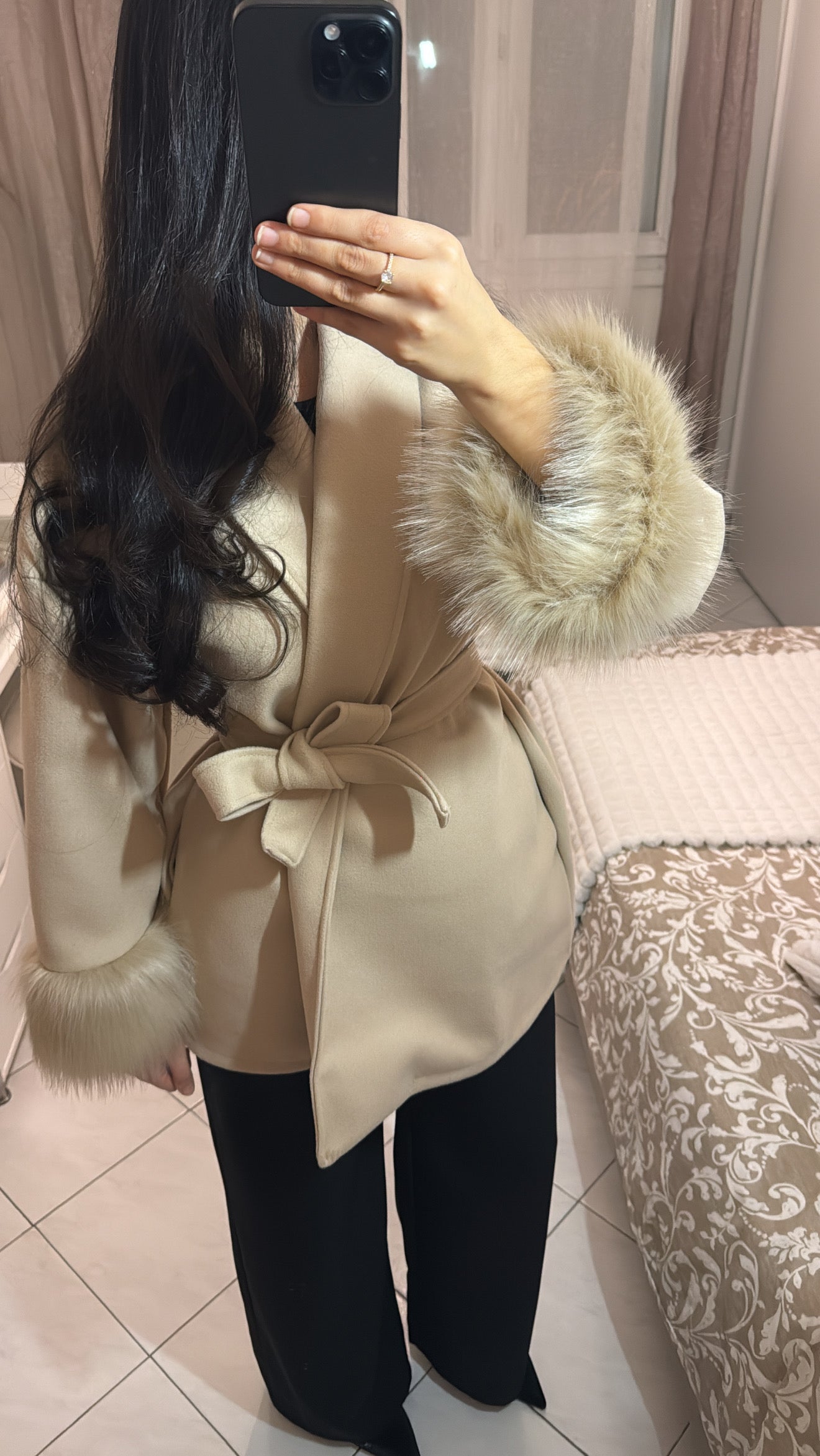 Manteau sophia camel clair