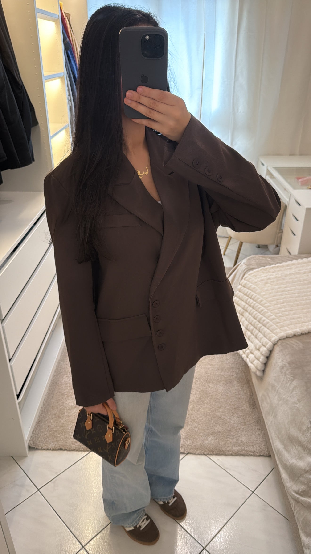 Blazer arynaa marron