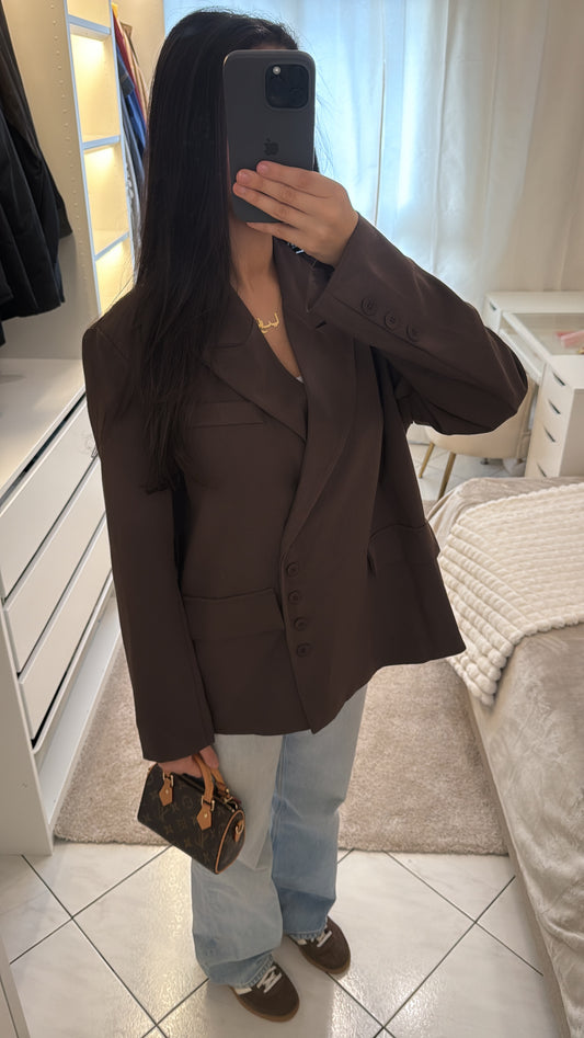 Blazer arynaa marron