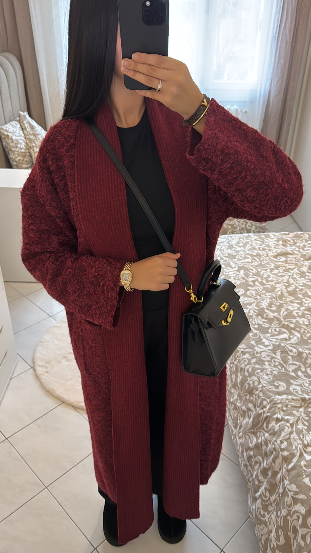 Manteau linia bordeaux