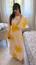 Robe fleuri jaune