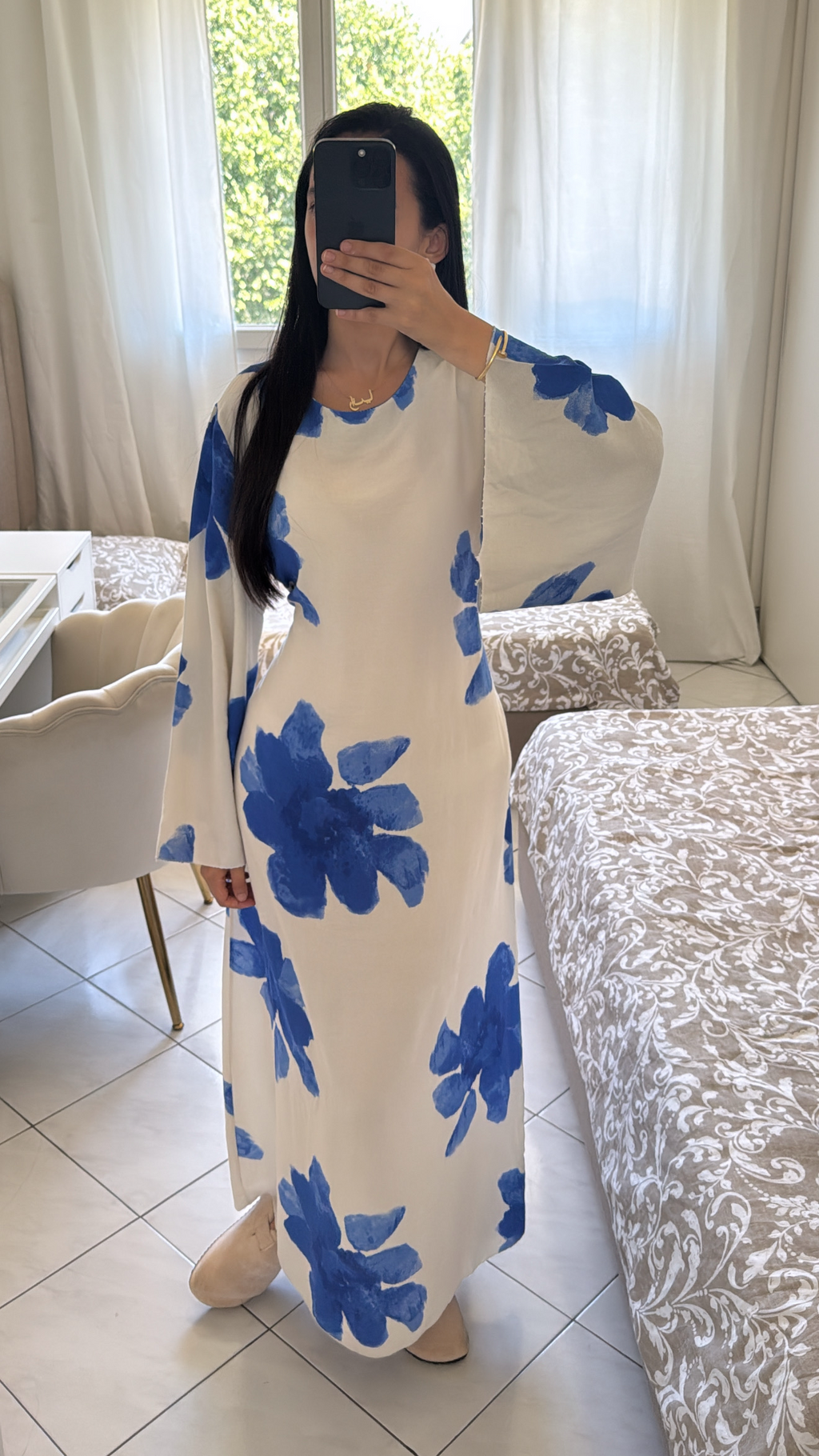 Robe fleuri bleu