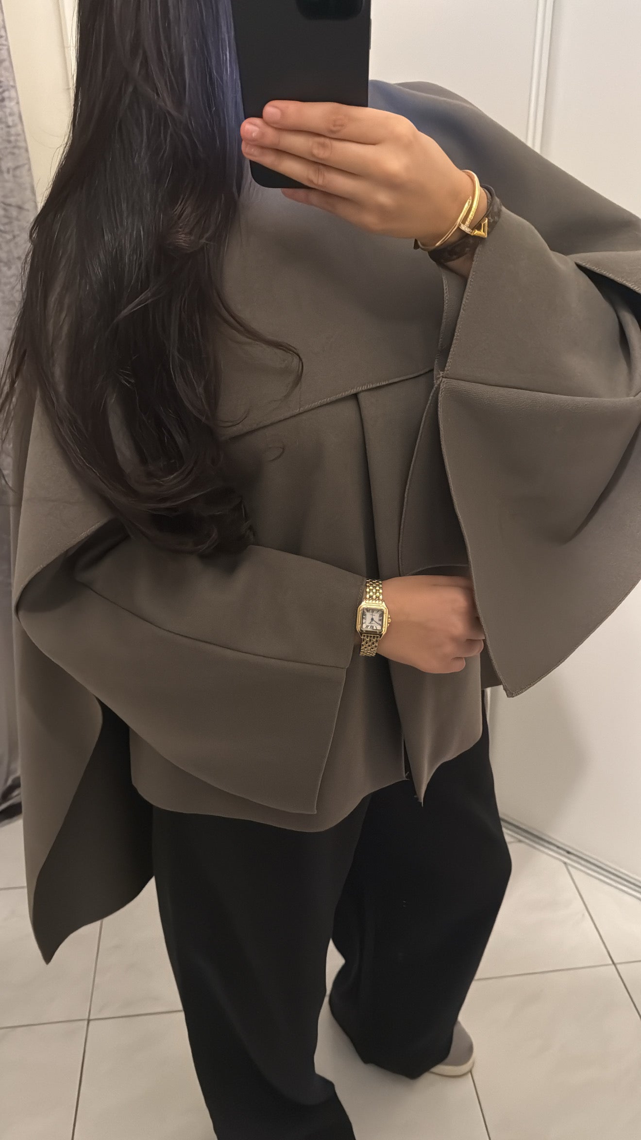 Cape zarah taupe foncé