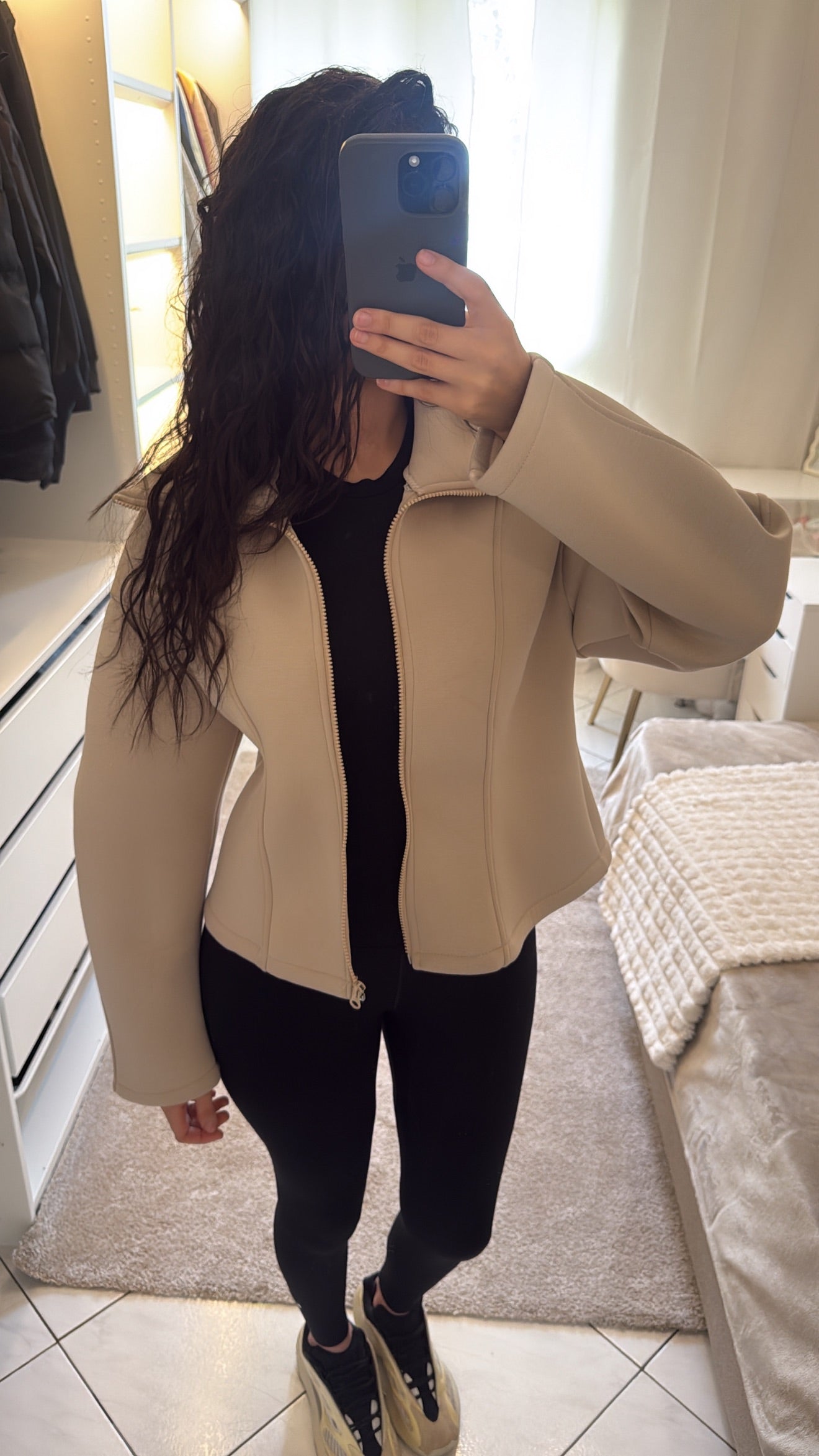 Veste Néoprène beige