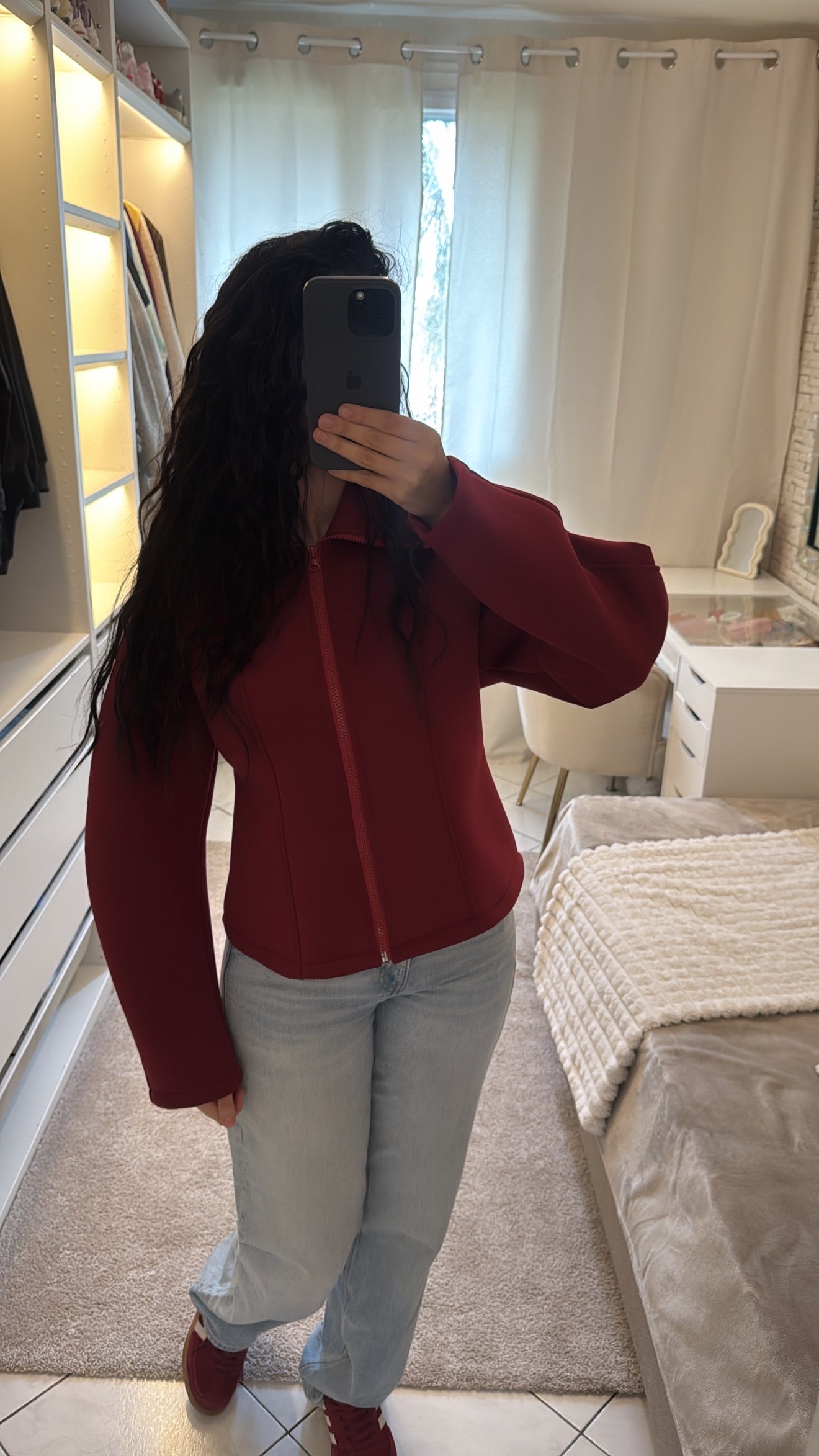 Veste Néoprène bordeaux