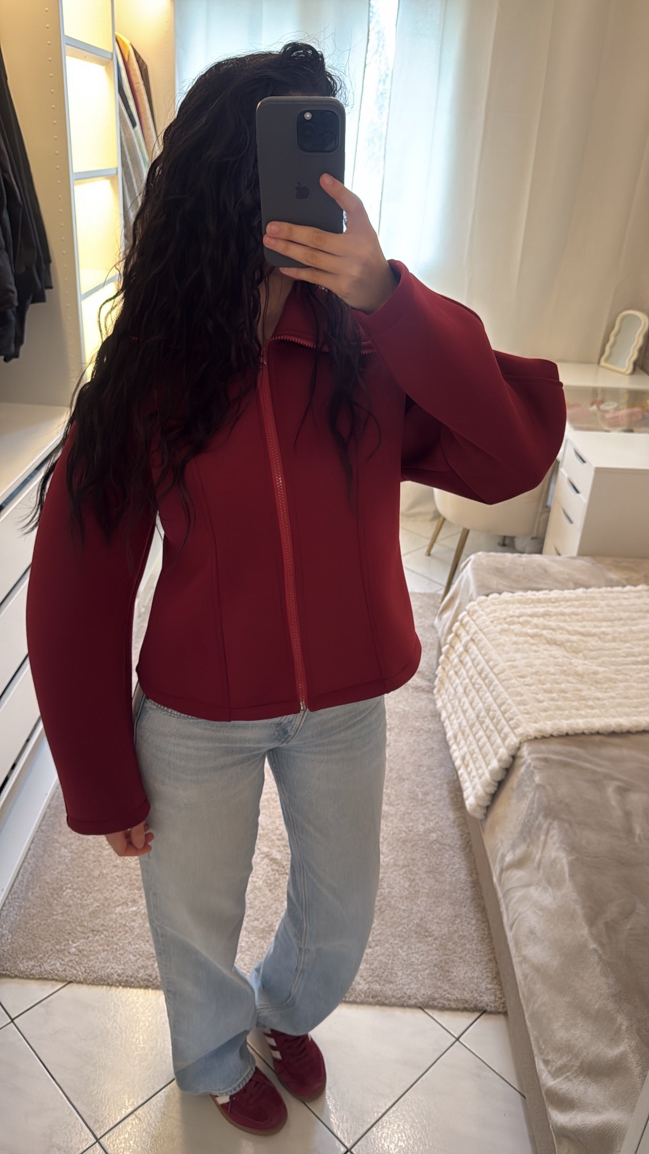 Veste Néoprène bordeaux