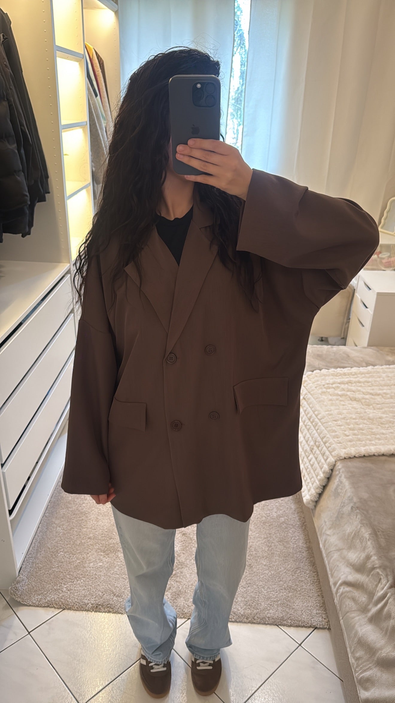 Blazer oversize marron
