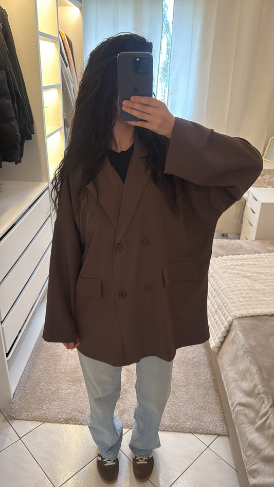 Blazer oversize marron