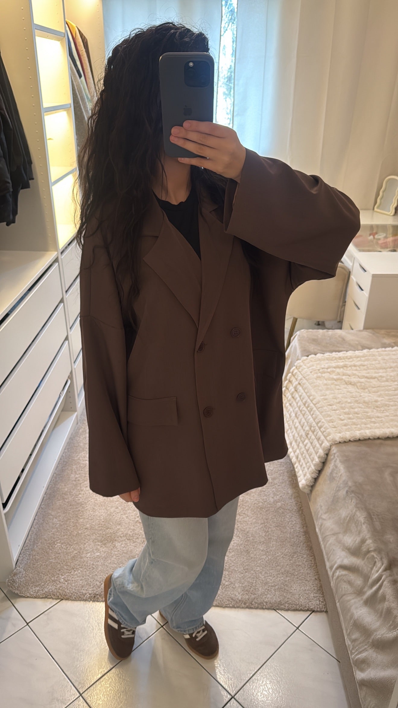 Blazer oversize marron