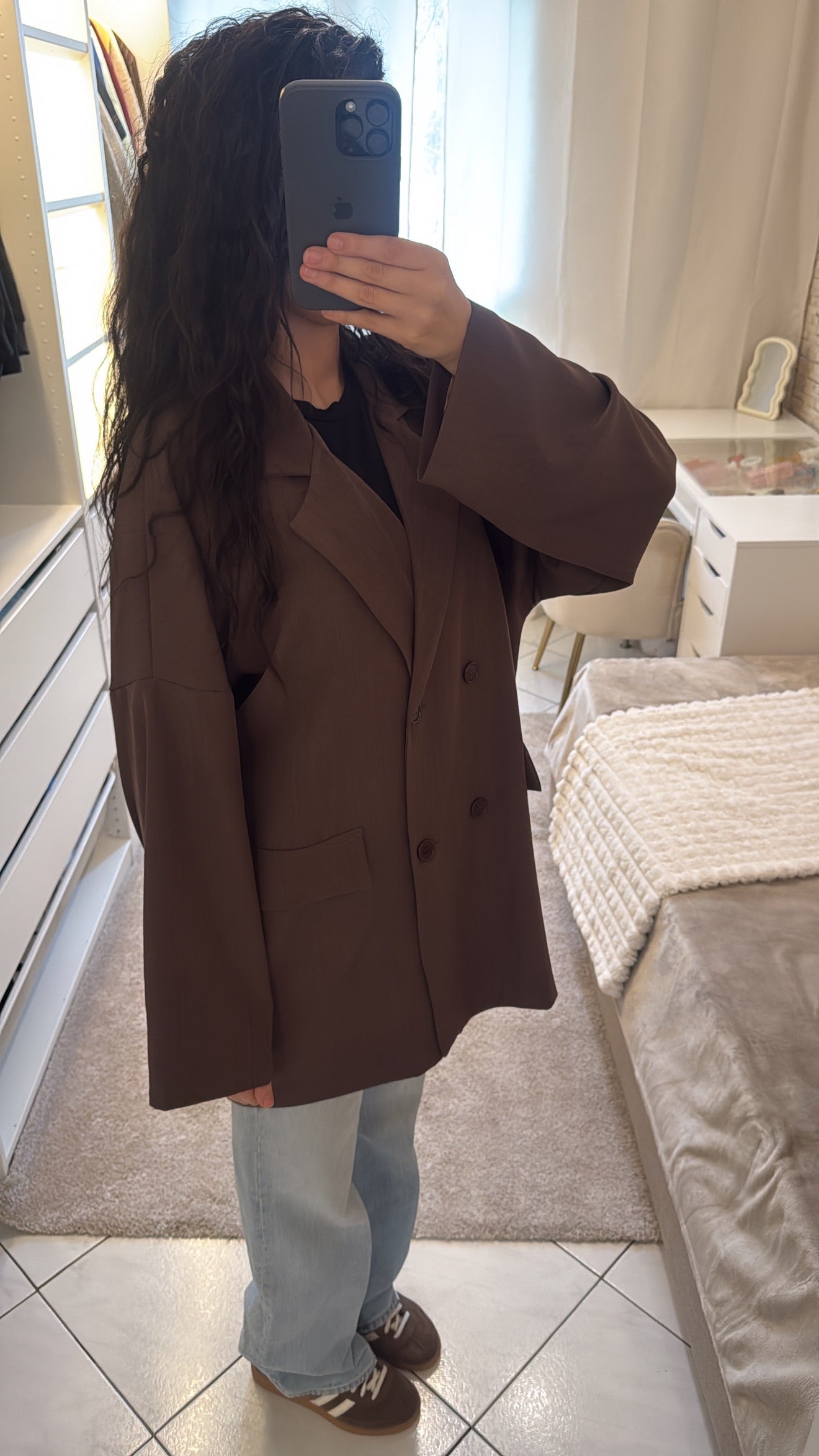 Blazer oversize marron