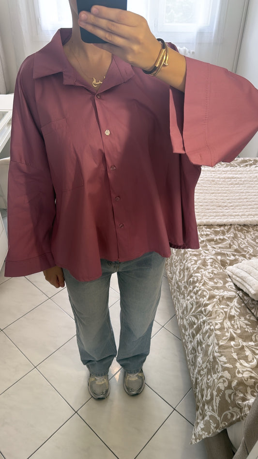 Chemise large rose
