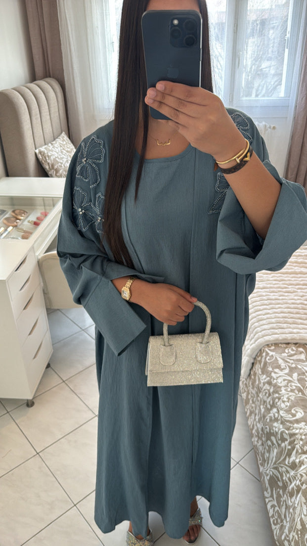 Ensemble kimono alya bleu