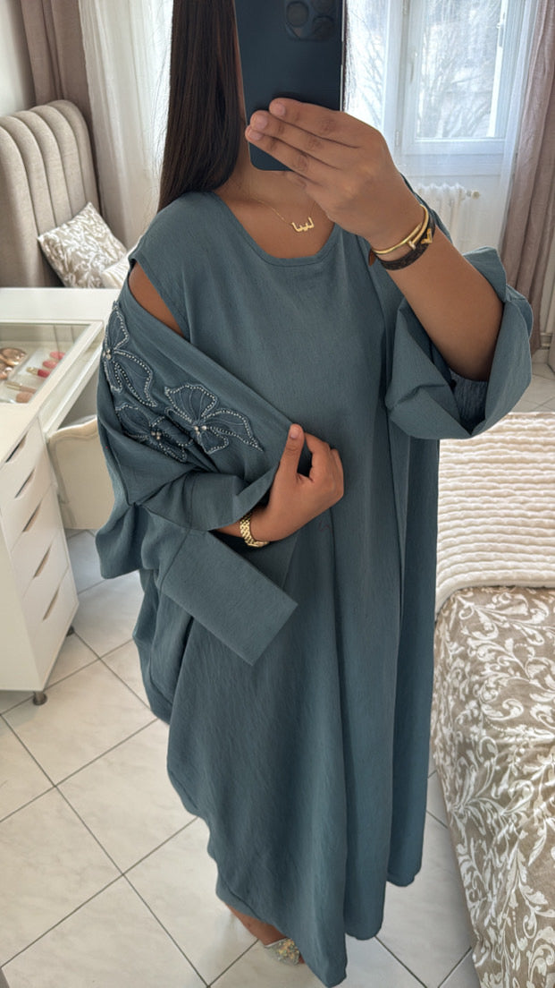 Ensemble kimono alya bleu