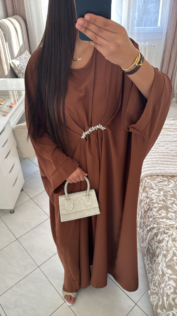 Abaya maryam marron