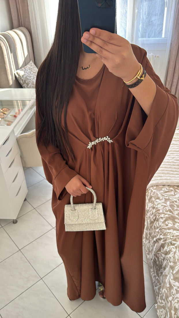 Abaya maryam marron