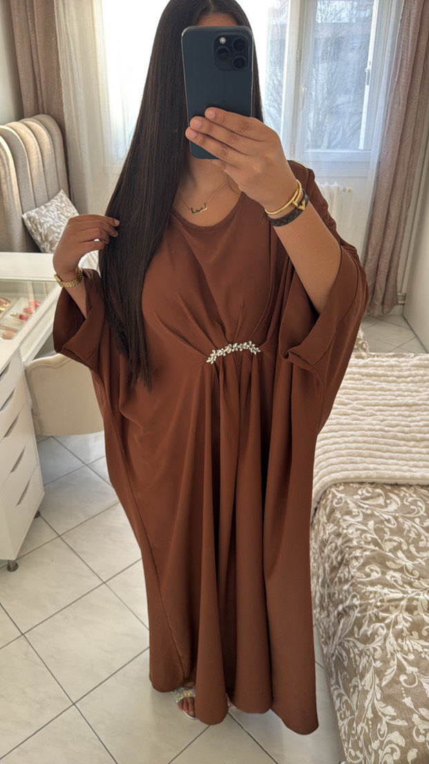 Abaya maryam marron